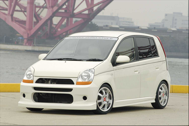 TAKE OFF ＥＵＲＯ ＳＴＹＬＥ フロントバンパー＆サイドステップ＆リアバンパースポイラーセット for ミラアヴィ L250S/L260S