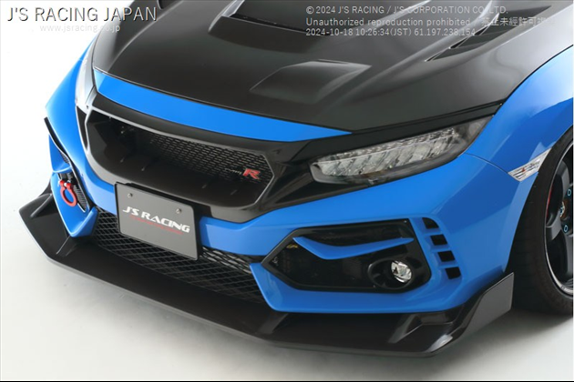 J'S RACING FK8 TYPE-R フロントウイングスポイラー タイプＳ for FK8 シビック TypeR