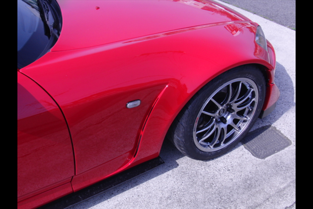 amis FRPワイドフロントフェンダー　ウエットカーボン製黒ゲルコート仕上げ　1SET for AP1/2 S2000