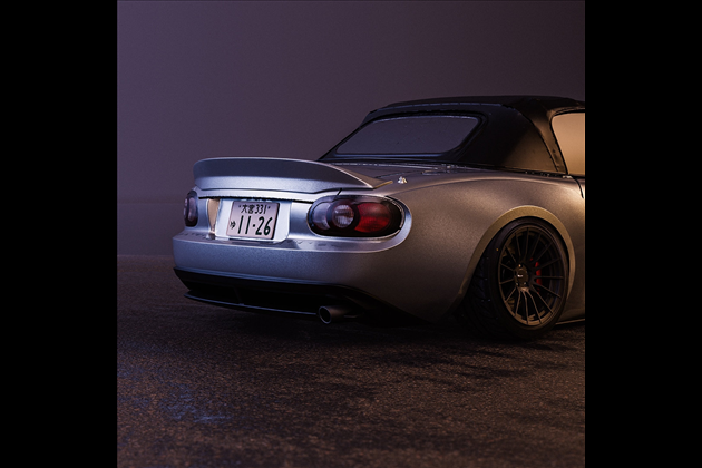 SKID RACING リア ダックテール for ロードスター NB