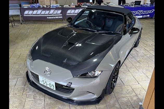 LEG MOTOR SPORT クラブスポーツ レーシーエアロボンネット （ICFRP） for ロードスター ND