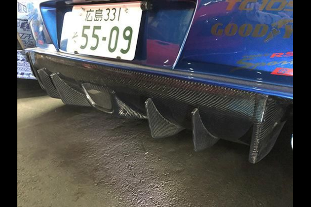 LEG MOTOR SPORT クラブスポーツデュフューザーバンパースプリッター （LEG リアデュフューザーバンパー装着車専用） for RX-8 SE3P