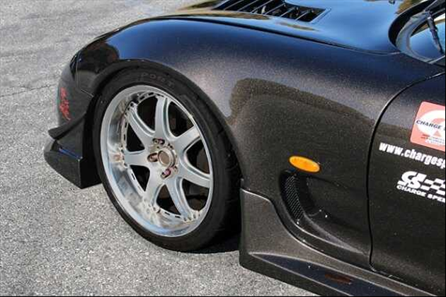 CHARGESPEED D-1 スタイル ベント フェンダー 片側20mmワイド TYPE-2(CHARGESPEEDワイドフェンダー専用) for アンフィニRX-7 FD3S