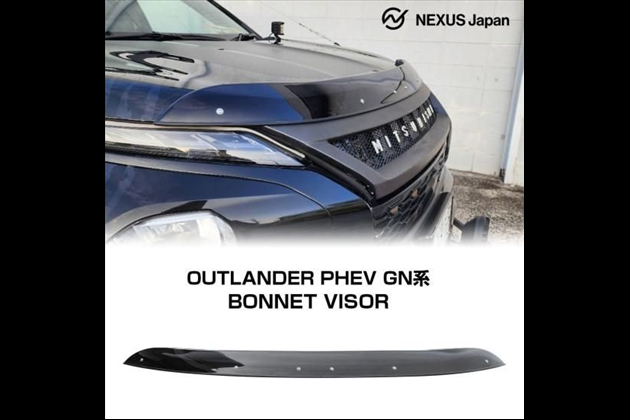 NEXUSJapan PHEV バグガード ボンネット バイザー フード プロテクター ポリカーボネート製 スポイラー カスタム パーツ 外装 西濃 for アウトランダー GN0W