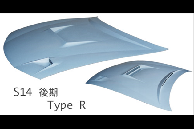 STOUT エアロボンネット S14 後期 Type R for S14 シルビア