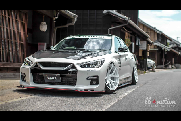 LIBERTY WALK lb★nation V37 SKYLINE complete body kit with Bonnet Hood for V37 スカイラインセダン