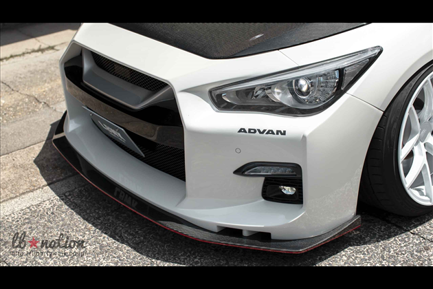 LIBERTY WALK lb★nation V37 SKYLINE LB Front Bumper with Diffuser for V37 スカイラインセダン