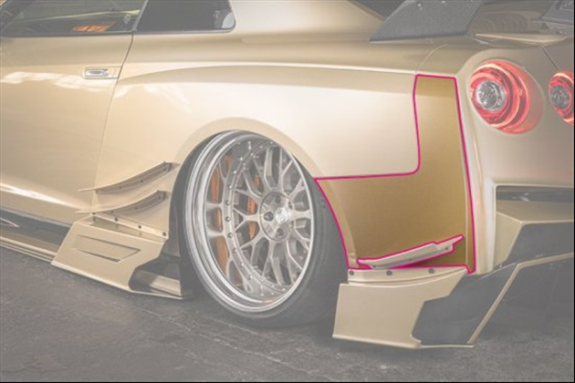 Kuhl Racing 35R-MY24EDITION リアバンパーアタッチメント for R35 GT-R