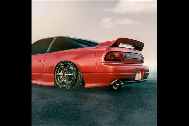 SKID RACING リア ハーフバンパー for 180SX 後期
