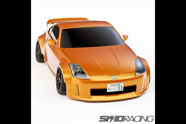 SKID RACING フロント リップスポイラー ハーフバンパー for フェアレディZ z33 前期