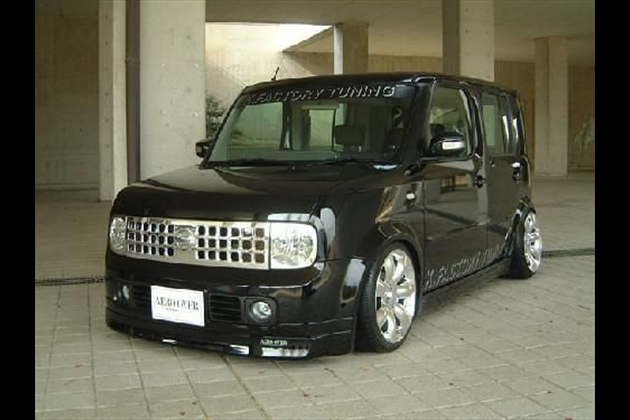 AERO OVER Z11＆キュービック用/フロント+サイド+リア3Pセットfor キューブ BZ11， GZ11 前期モデル， 中期モデル， 後期モデル ライダーグレード， RSグレード， RXグレード， アジャクティブグレードは装着不可