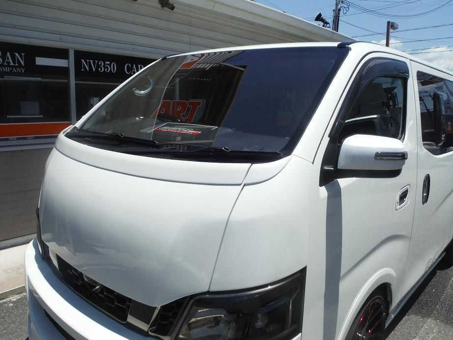 350 MOTORING ボンネットスポイラー 3Pcs 未塗装 for キャラバン NV350 H24/6～現行 標準ボディ