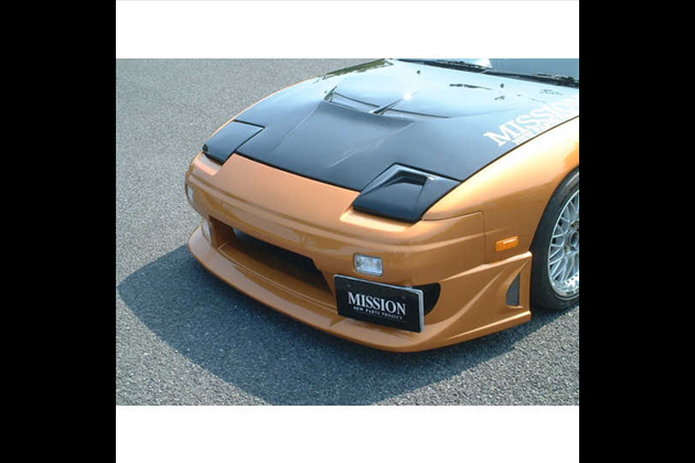 MISSION リトラカバーカーボン（左右）助手席側ダクト付き エアロパーツ for 180SX RPS13