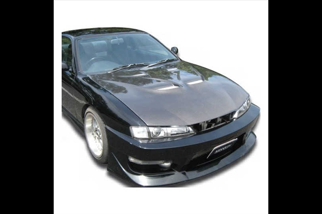 MISSION エアロボンネット カーボン タイプ2 エアロパーツ for シルビア S14 後期