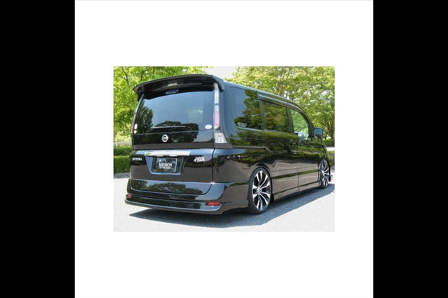 MISSION リアハーフスポイラー エアロパーツ for セレナ C25 ハイウェイスター