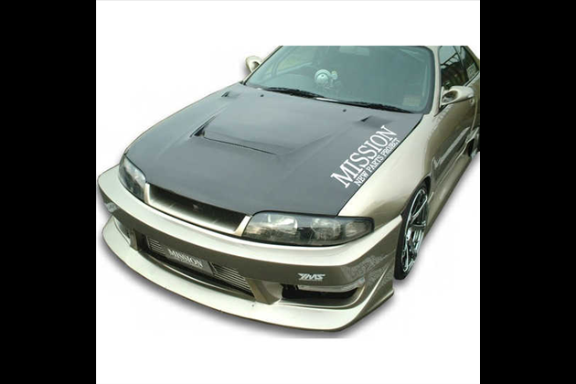 MISSION エアロボンネットカーボン エアロパーツ for スカイライン ECR33 前期