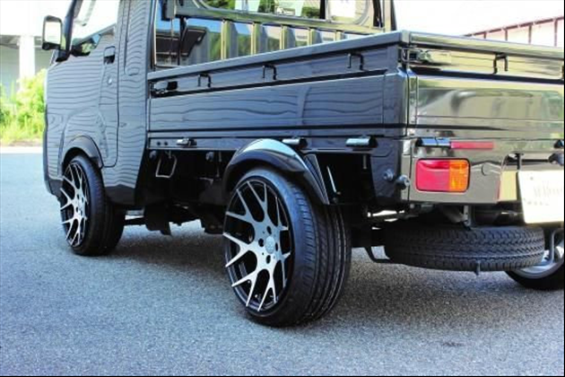 AERO OVER K-TRIDER | S500P系ハイゼット【前期・中期・後期共通】：ノーマルボディ用オーバーフェンダー前後 １台分セット（トラック/ジャンボ共通・要在庫納期確認） for サンバー S500J/S510J 前期・中期・後期共通 (2021年12月ビッグマイナーチェンジ後も取り付け確認済)