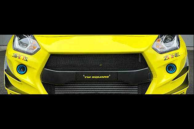 TM SQUARE フォグ リプレイス エアファンネル キット アルミファンネル & ステー(ブラック) for スイフトスポーツ ZC32S