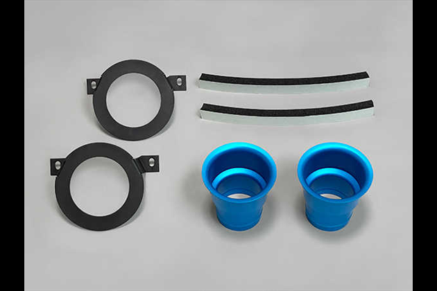 TM SQUARE カーボンファンネル ＆ ステー（ブルー） for スイフトスポーツ ZC32S