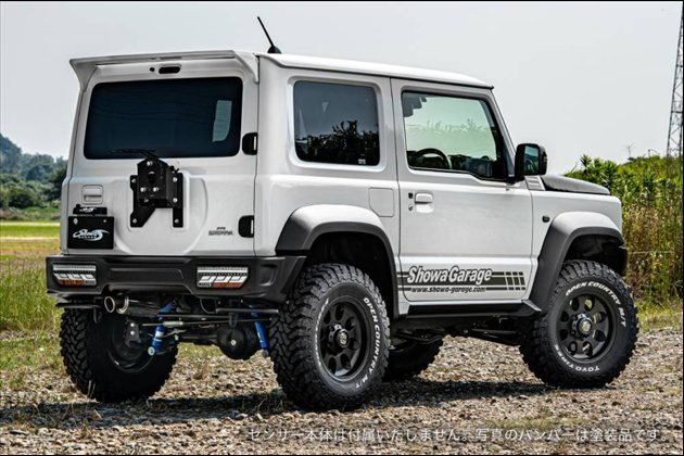 Showa GARAGE JB74、 リアパーキングセンサー対応 ABSリアバンパースポイラー タイプ1 塗装済み(シボブラック) ジムニーシエラ(4型～)・ノマド for ジムニーノマド JC74