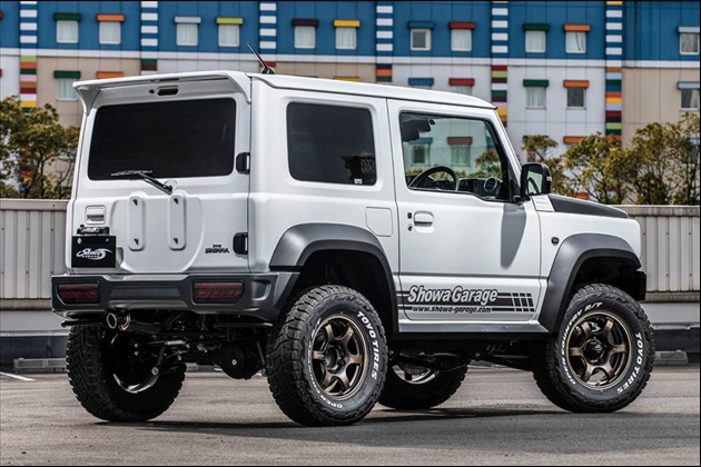 Showa GARAGE ABSリアバンパースポイラー タイプ1 塗装済み(シボブラック) for ジムニーシエラ JB74 ※3型まで。