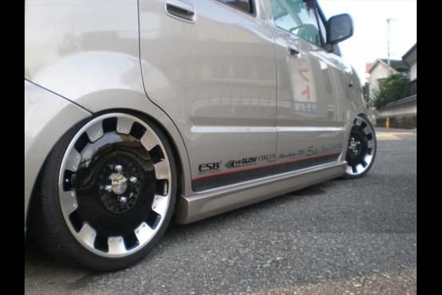 ESB CLS-Standard■サイドステップ【MH21/22ワゴンＲ/】 FRP製品 未塗装 黒ゲルコート仕上げ for ワゴンR MH21.22S スティングレー