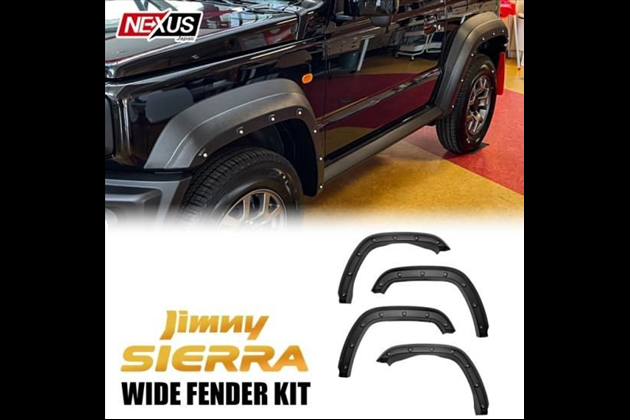 NEXUSJapan パーツ オーバーフェンダー 4P 車検対応 パーツ 塗装済み チッピングブラック エクステリア 外装 ドレスアップ カスタム サイド セット ワイド 宅配 for ジムニーシエラ JB74W
