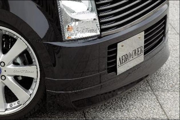AERO OVER フロントスタイリッシュハーフスポイラーfor ワゴンR MH21S/22S FA/FX/FS/FTに対応。※リミテッド仕様のバンパーは不可となります。