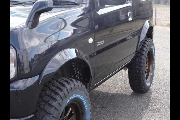4WD PROJECT No FEAR!! オーバーフェンダー３５ｍｍ 黒ゲル for ジムニー JB23