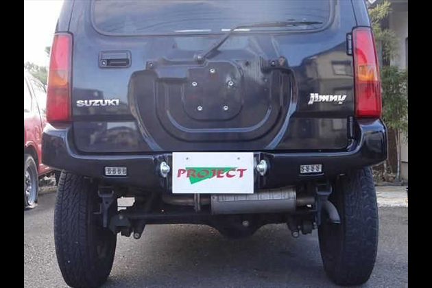 4WD PROJECT No FEAR!!リアオフロードバンパー白ゲル for ジムニー JB23