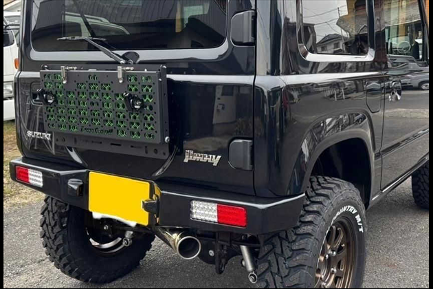 4WD PROJECT JB64・74用 DanGan!! FRPリアバンパー黒ゲル for ジムニーシエラ JB74W