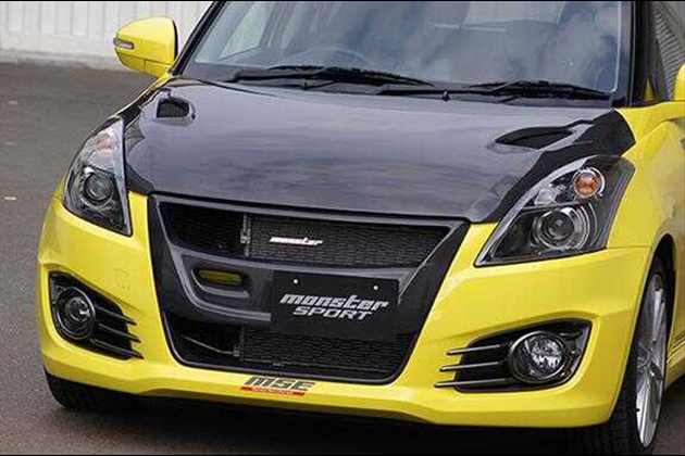 MONSTER SPORT カーボンスポーツグリル 未塗装 for スイフトスポーツ ZC32S 11.12~16.12 (1型)