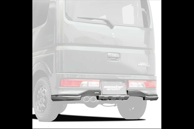 MONSTER SPORT TOUGH リヤアンダーガーニッシュ (ガンメタ) for エブリイワゴン DA17W 15.02~26.04 (1~6型) R06A/R06Aターボ， 5MT/4AT， 2WD/4WD