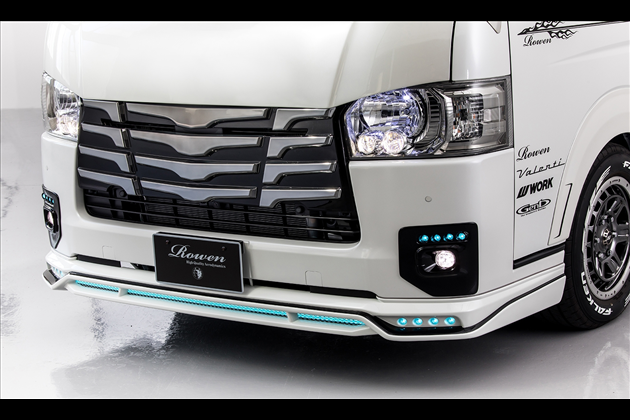 ROWEN 200HIACE 7型/8型 フロントスポイラー*LEDランプ for 200 ハイエース(7,8型)