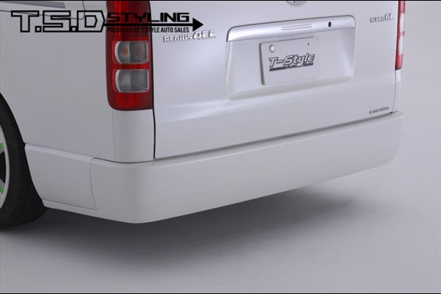 T-STYLE リヤバンパー(全型共通 ナロー) 未塗装 for ハイエース 200系 標準ボディ専用