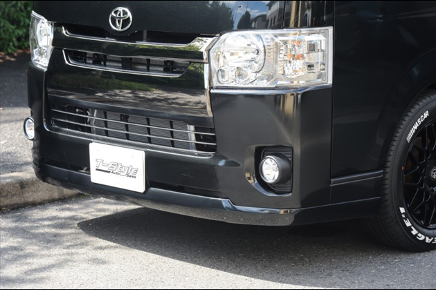 T-STYLE フロントスポイラーTYPE-1 未塗装 for ハイエース 200系 4型以降 ナロー