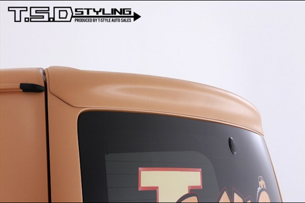 T-STYLE リヤルーフスポイラー 穴無 未塗装 for ハイエース 200系