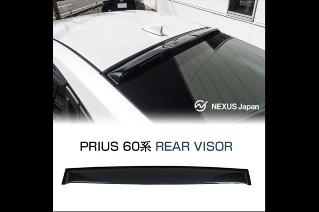 NEXUSJapan 新型 60系 リアウインドウバイザー リアバイザー デフレクター スモークバイザー アクセサリー ドアバイザー カスタム 宅配 for プリウス MXWH60 / MXWH65 / ZVW60 / ZVW65 / MXWH61 Zグレード / Gグレード / Uグレード / Xグレード