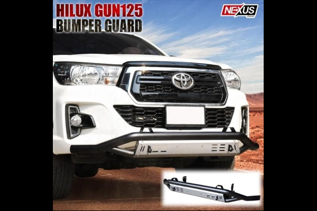 NEXUSJapan 新型ハイラックス 前期 後期 フロントバンパーガード フロントグリルガード ブルバー オフロード パーツ ハイラックスレボ フロントプロテクター 西濃 for ハイラックスピックアップ GUN125 前期 後期 (H29.9～現行， R2年8月マイナーチェンジ後の後期にも適合可能) Z / X / Z” Black Rally Edition ” ( Z ブラックラリーエディション ) / Z GRスポーツ