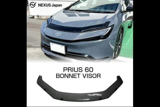 NEXUSJapan 60系 パーツ ボンネットバイザー ボンネットバグガード スモーク ボンネットプロテクター 飛石予防 保護 福山 for プリウス MXWH60 / MXWH65 / ZVW60 / ZVW65 / MXWH61 Zグレード / Gグレード / Uグレード / Xグレード