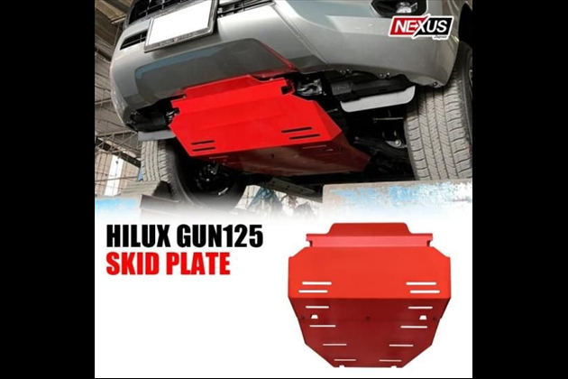 NEXUSJapan ハイラックス パーツ スキッドプレート 分割式 2P フロントアンダープロテクター スチール製 オフロード ハイラックスレボ REVO 宅配 for ハイラックスピックアップ GUN125 前期 後期 Z / X / Z” Black Rally Edition ” ( Z ブラックラリーエディション )