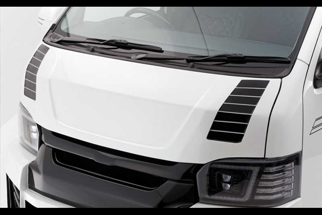 Dynasty EXIST EVO、EXIST スラスターボンネット 用 for ハイエース 200系 4型以降 ナローボディ