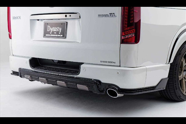 Dynasty DESERT LINE リアハーフスポイラーABS製 ワイドボディ用 for ハイエース 200系 4型以降