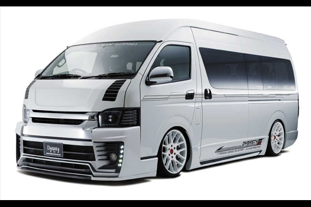 Dynasty EXIST EVO 、スーパーロングボディ F.S.R 3点キット for ハイエース 200系 4型以降 Gキャビン