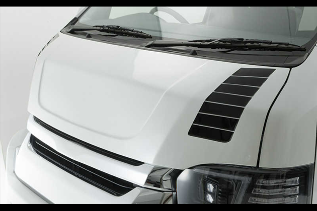 Dynasty EXIST EVO、EXIST スラスターボンネット ワイドボディ用 for ハイエース 200系 4型以降