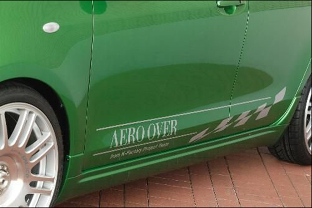 AERO OVER 用スタイリッシュサイドスカートfor ヴィッツ 90系 前期