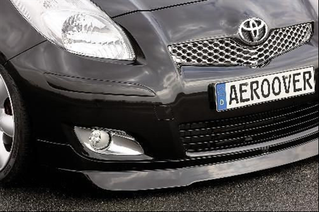 AERO OVER フロントスタイリッシュハーフスポイラーfor ヴィッツ 90系 後期用 RS装着不可