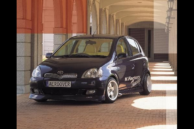 AERO OVER 10系用フロント+サイド+リア+アイライン4点セットfor ヴィッツ SCP10， NCP10 前期