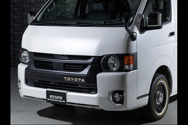 ESSEX ES フラットボンネット FRP製 未塗装 for ハイエース 200系ワイド 4〜6型 1型〜現行(2004年8月〜)