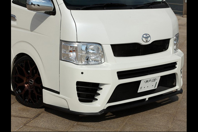 ESSEX PROGRESSI フロントバンパー FRP製 FRP未塗装 for ハイエース 200系ワイド 3型